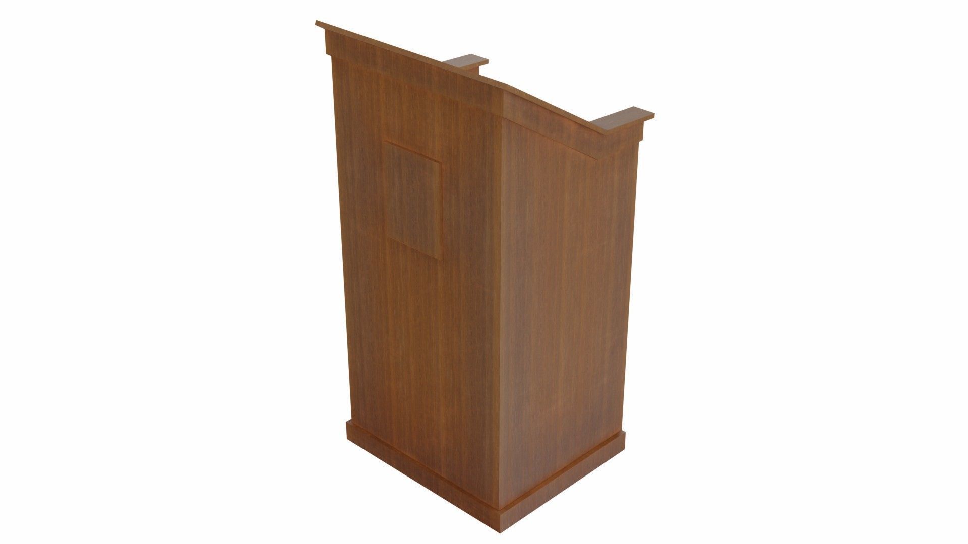 Lectern wooden Low-poly 3D model_5