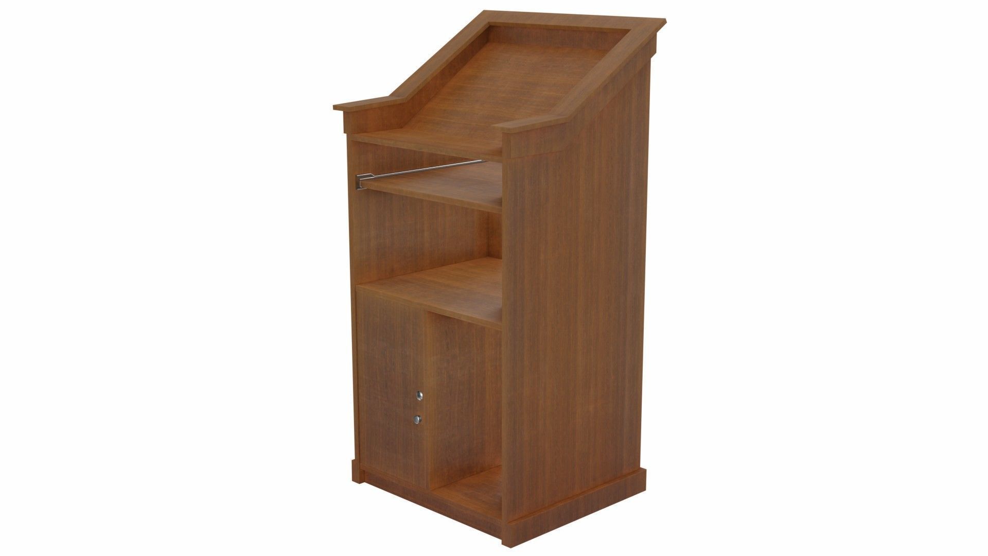 Lectern wooden Low-poly 3D model_1