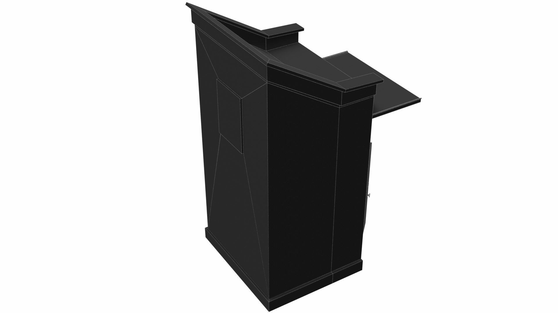 Lectern wooden Low-poly 3D model_17