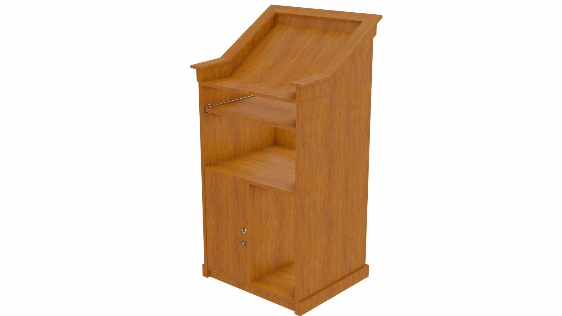 Lectern wooden Low-poly 3D model_7