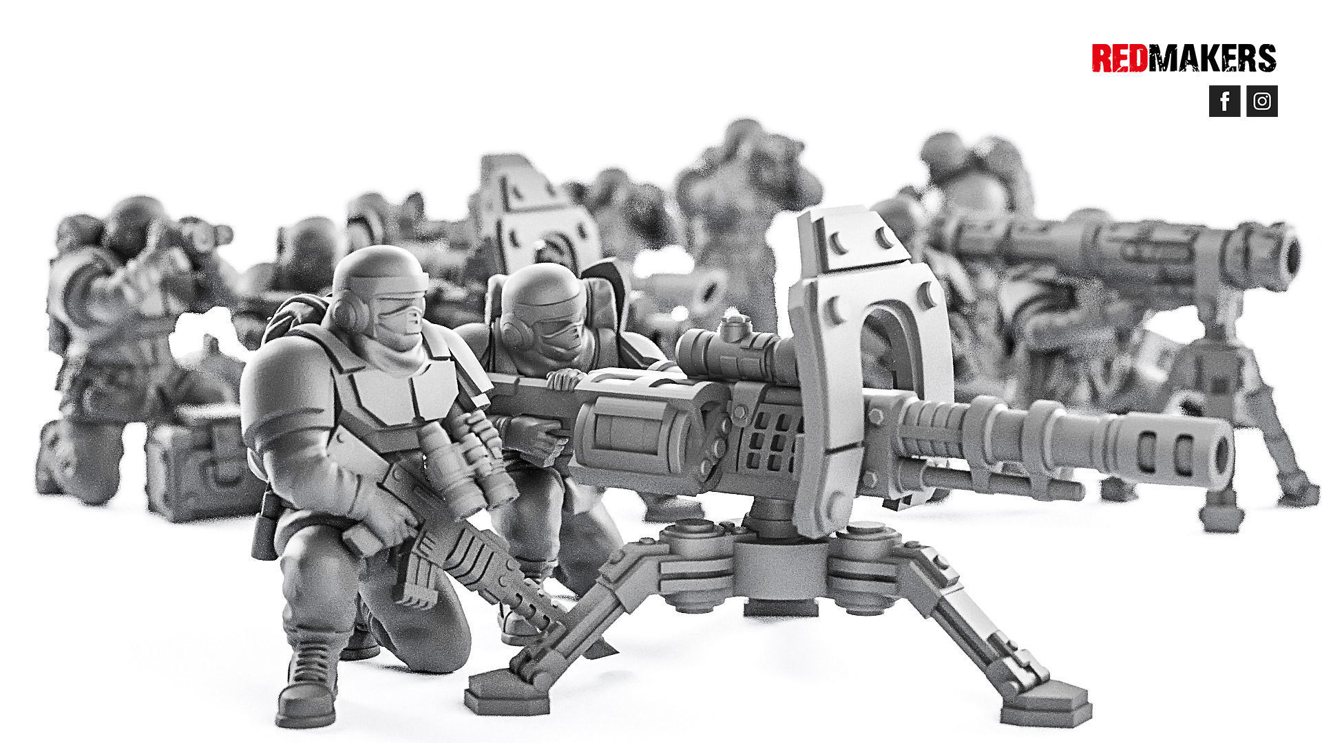 Alpha troops  - Heavy Support Squad of the Imperial Force 3D print model_10