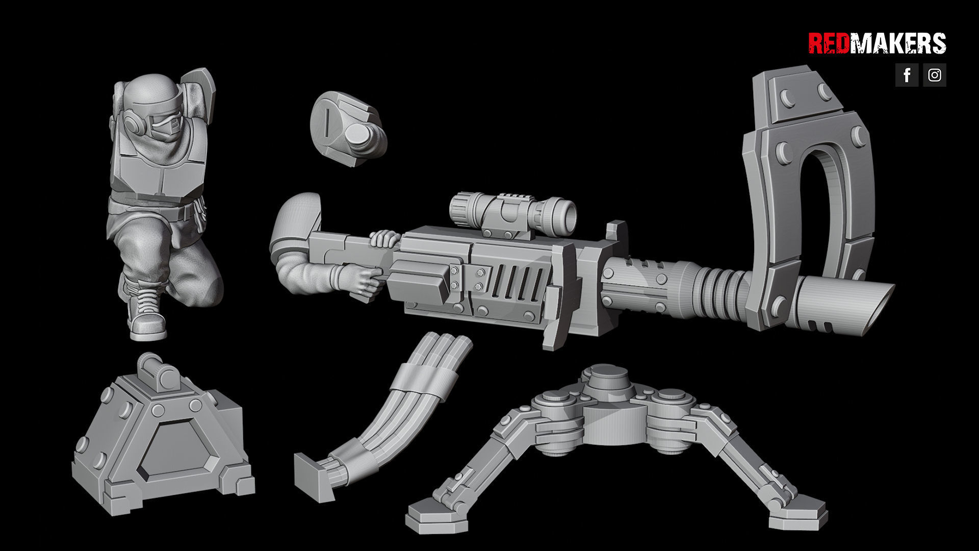 Alpha troops  - Heavy Support Squad of the Imperial Force 3D print model_29