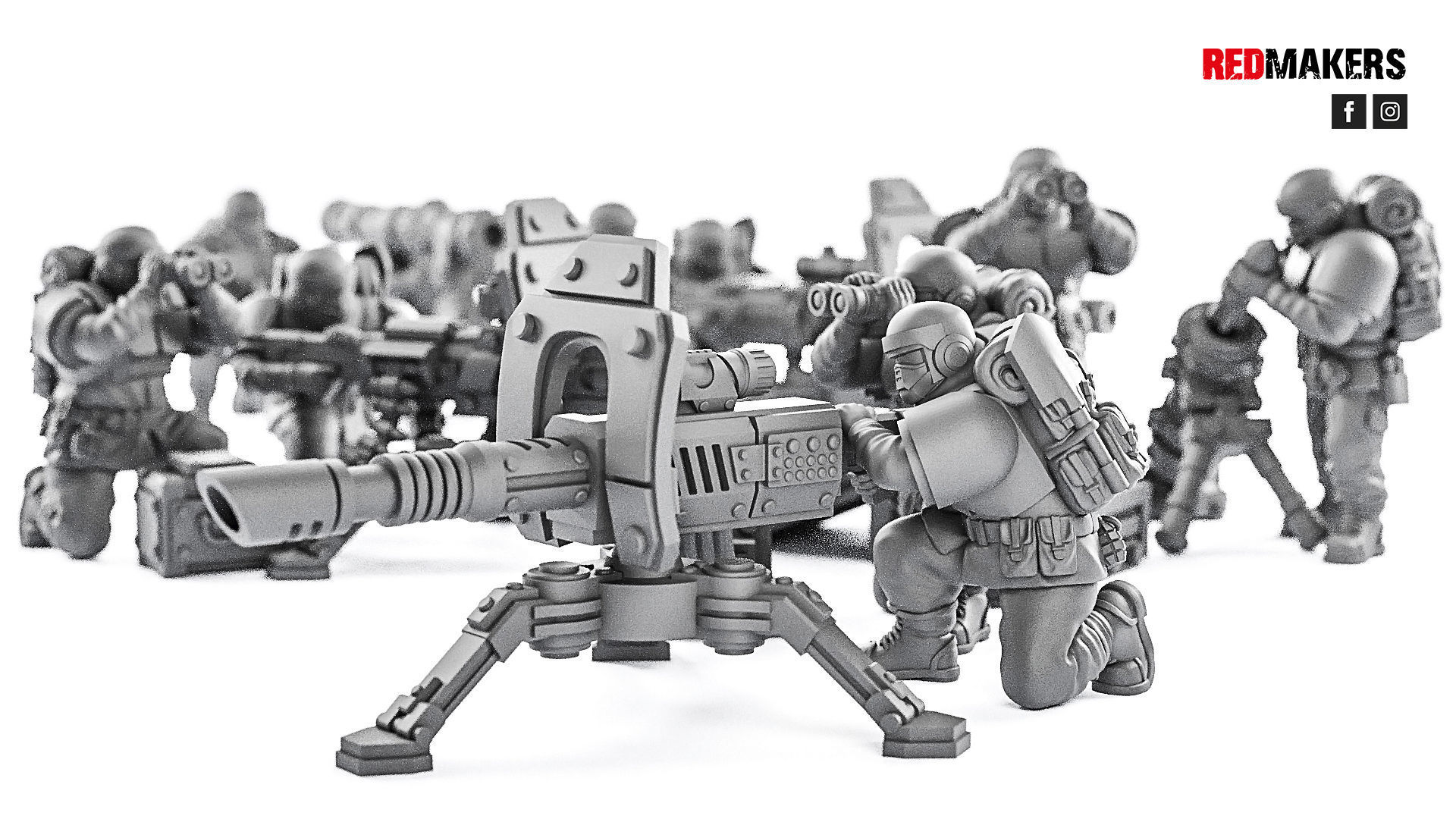 Alpha troops  - Heavy Support Squad of the Imperial Force 3D print model_13