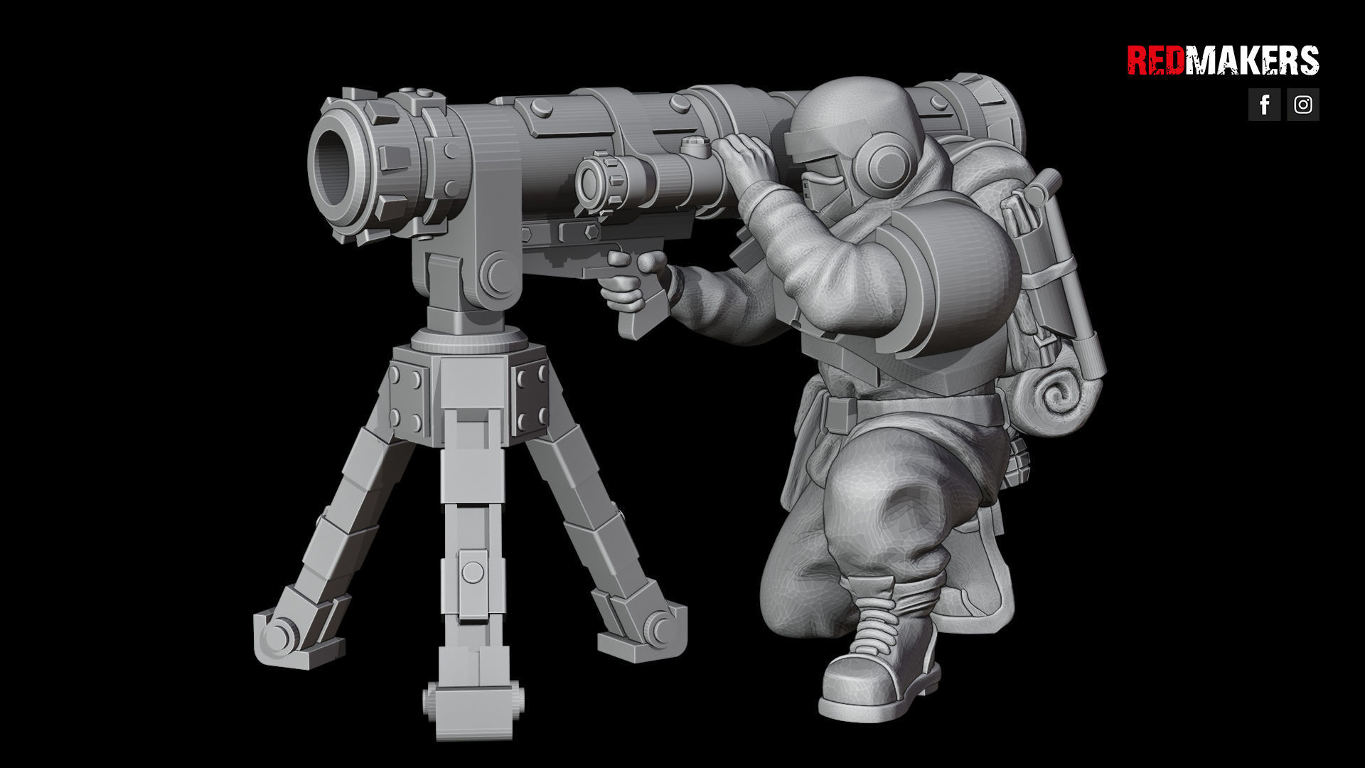 Alpha troops  - Heavy Support Squad of the Imperial Force 3D print model_30