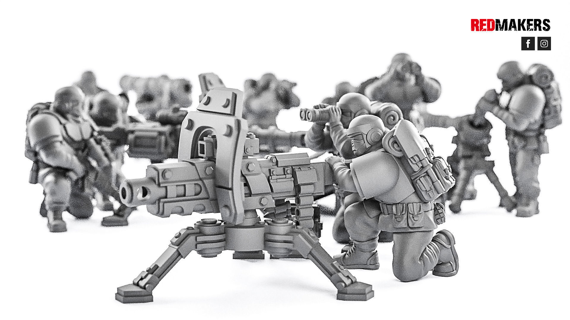 Alpha troops  - Heavy Support Squad of the Imperial Force 3D print model_9