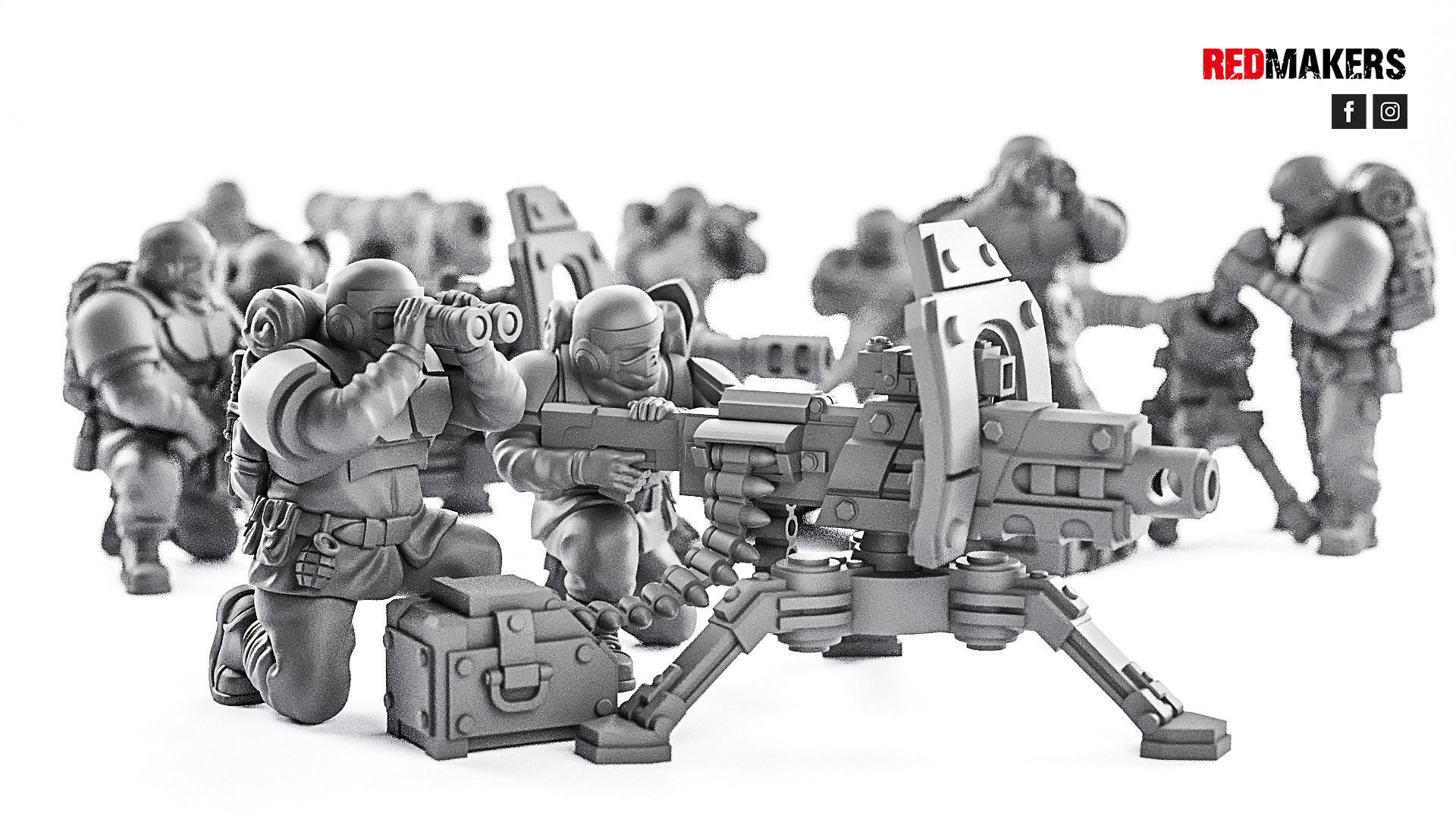 Alpha troops  - Heavy Support Squad of the Imperial Force 3D print model_8
