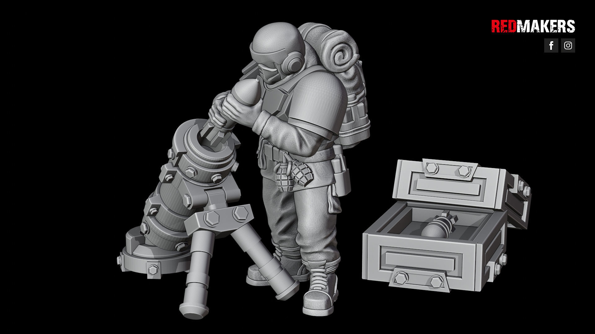 Alpha troops  - Heavy Support Squad of the Imperial Force 3D print model_34