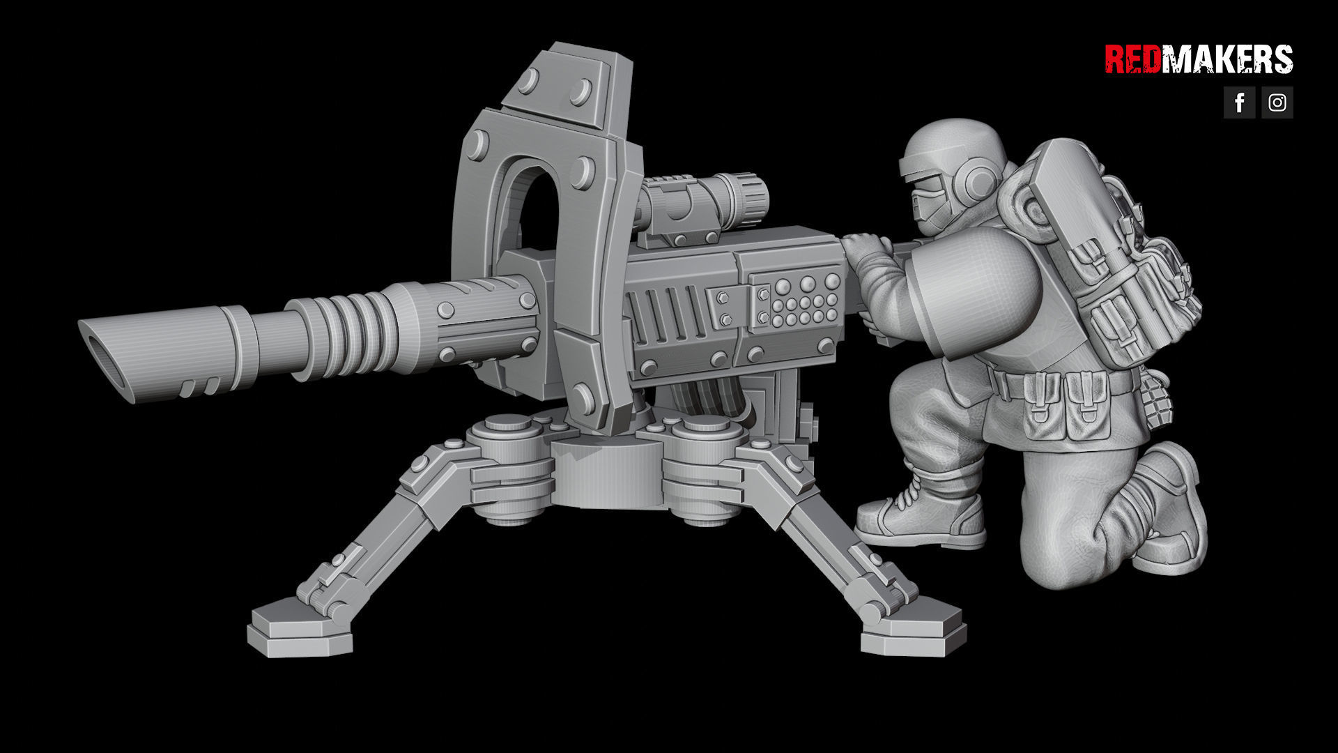 Alpha troops  - Heavy Support Squad of the Imperial Force 3D print model_28