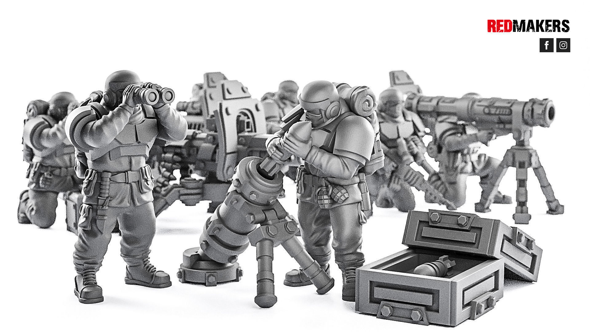 Alpha troops  - Heavy Support Squad of the Imperial Force 3D print model_16