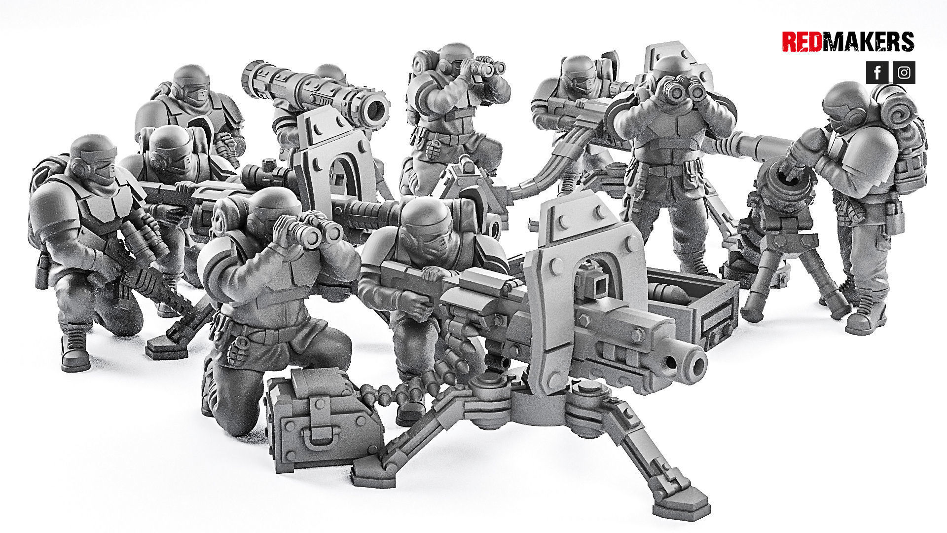 Alpha troops  - Heavy Support Squad of the Imperial Force 3D print model_6