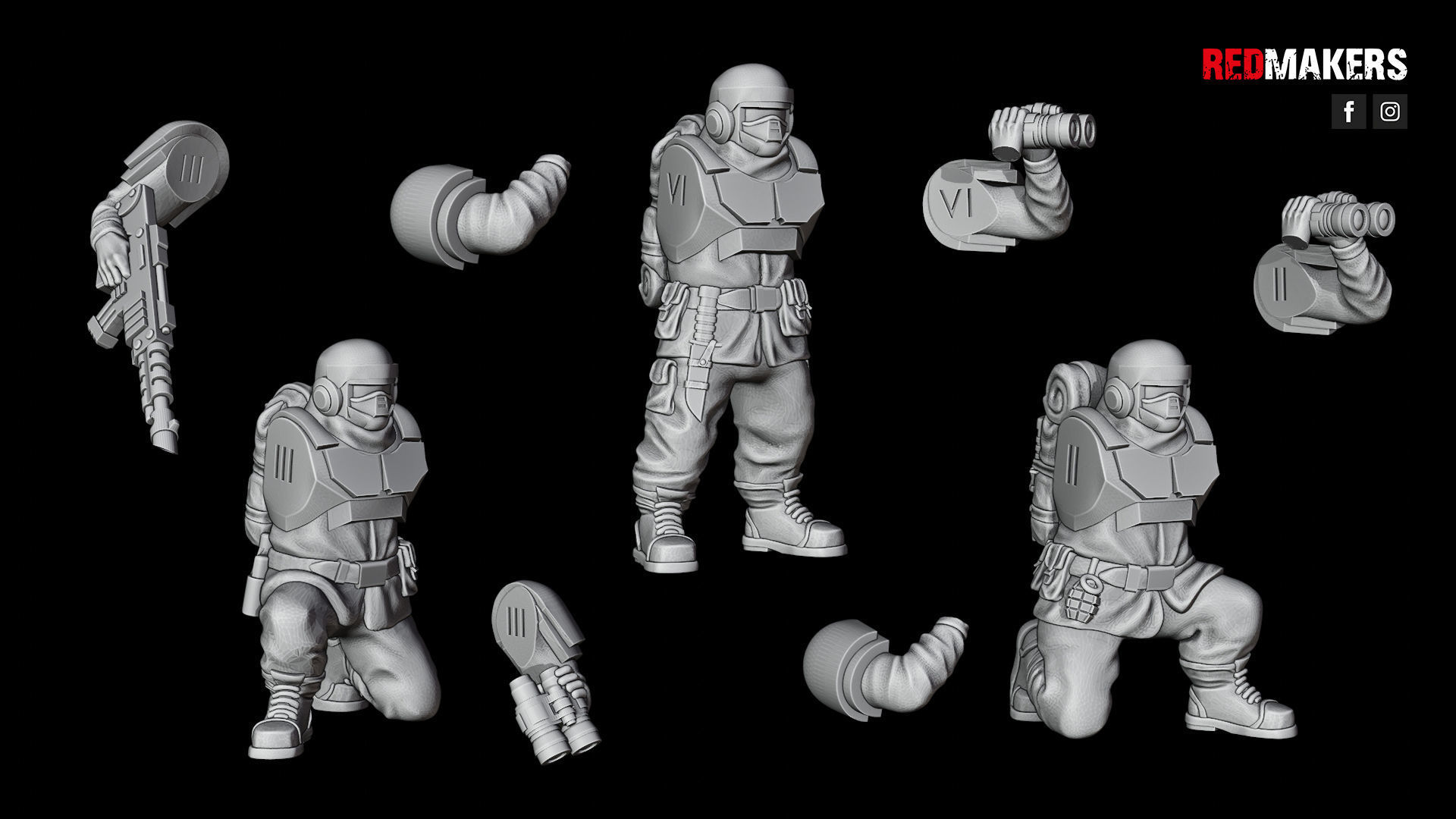 Alpha troops  - Heavy Support Squad of the Imperial Force 3D print model_38