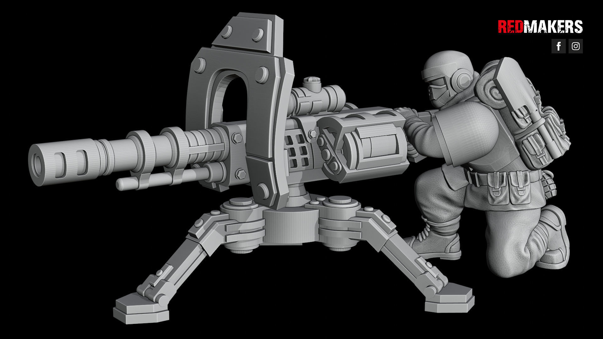 Alpha troops  - Heavy Support Squad of the Imperial Force 3D print model_25