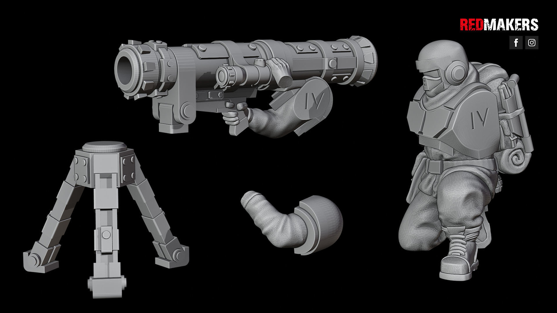 Alpha troops  - Heavy Support Squad of the Imperial Force 3D print model_32