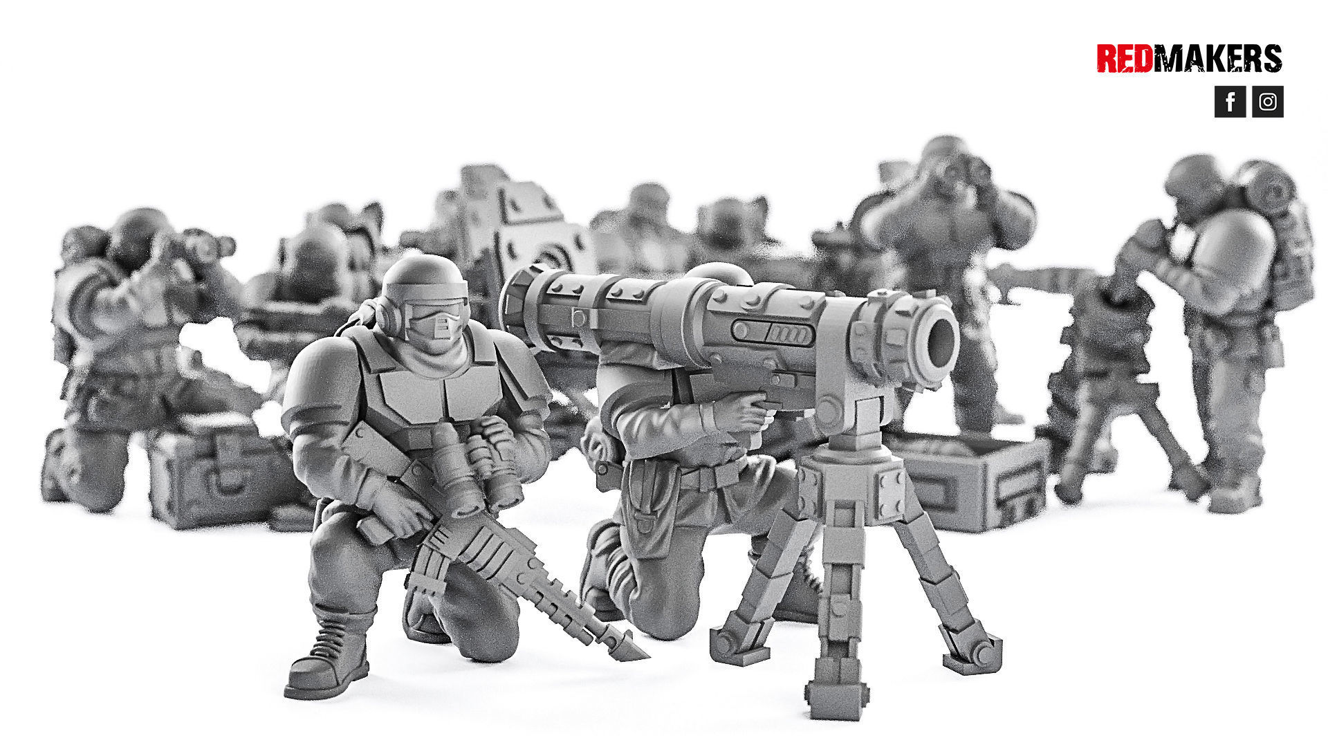 Alpha troops  - Heavy Support Squad of the Imperial Force 3D print model_15