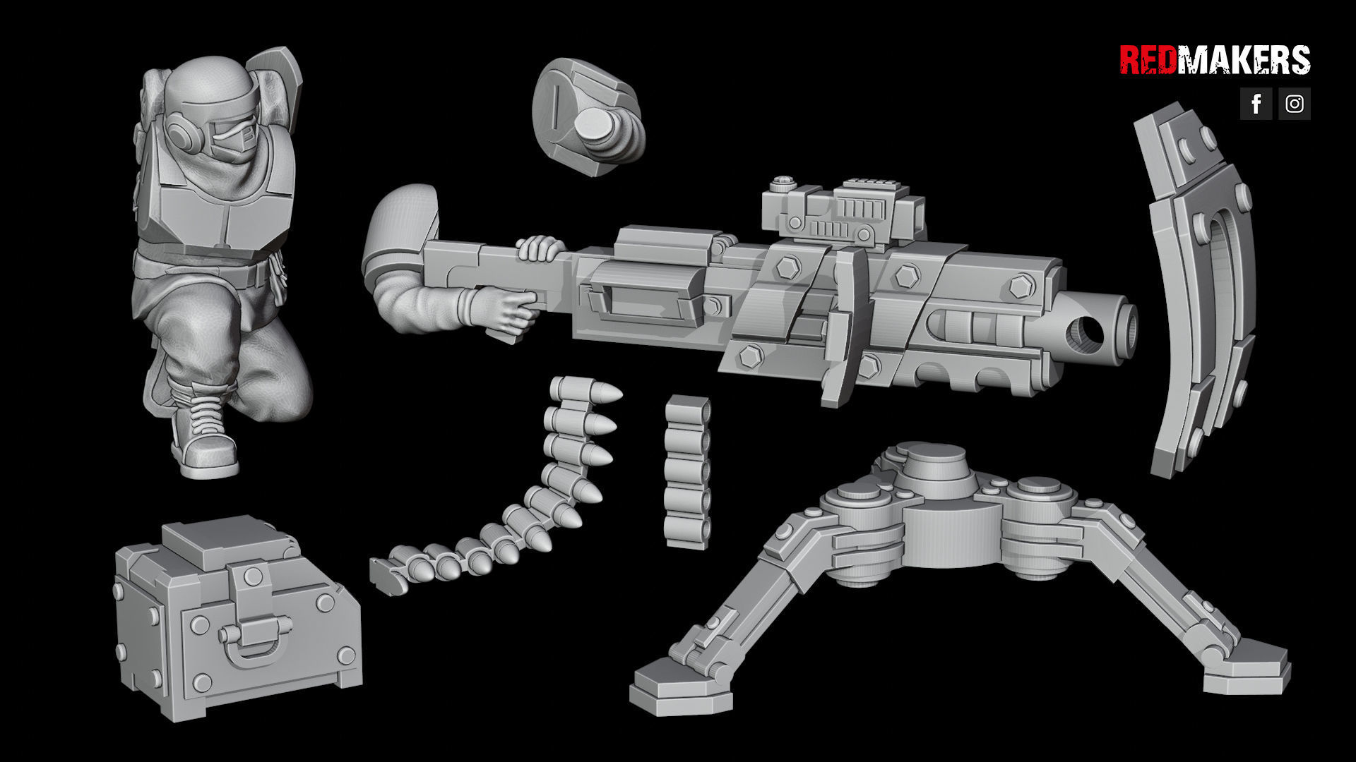 Alpha troops  - Heavy Support Squad of the Imperial Force 3D print model_23