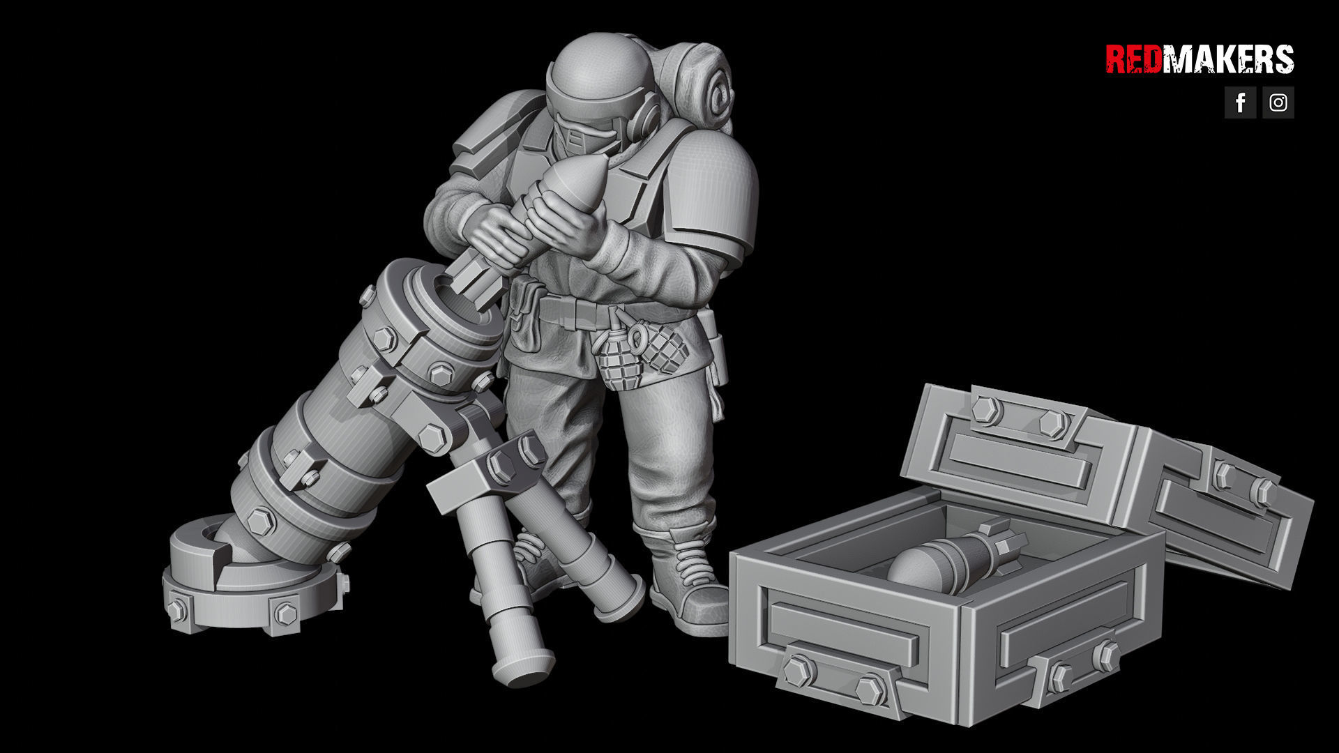 Alpha troops  - Heavy Support Squad of the Imperial Force 3D print model_33