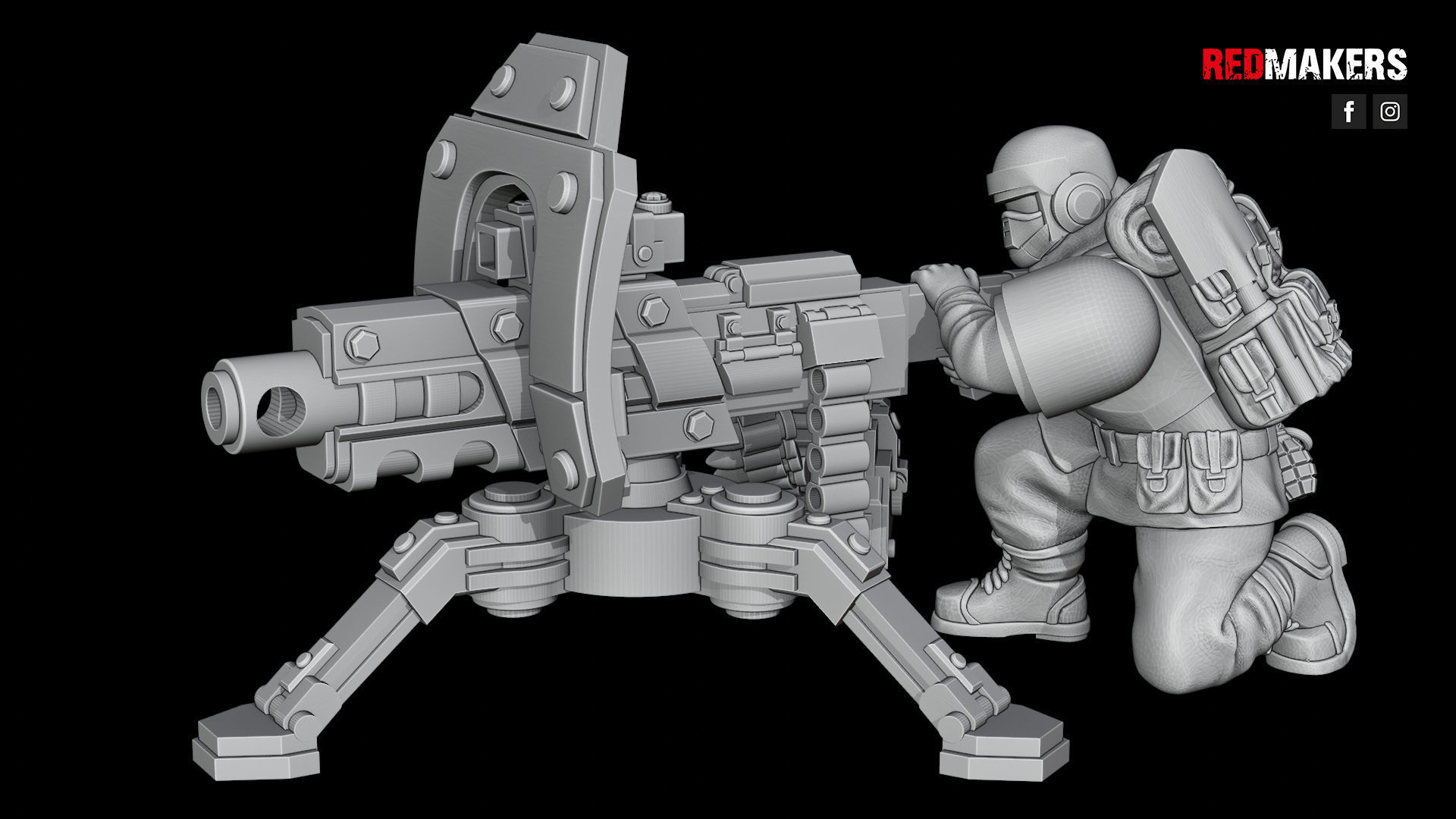 Alpha troops  - Heavy Support Squad of the Imperial Force 3D print model_22