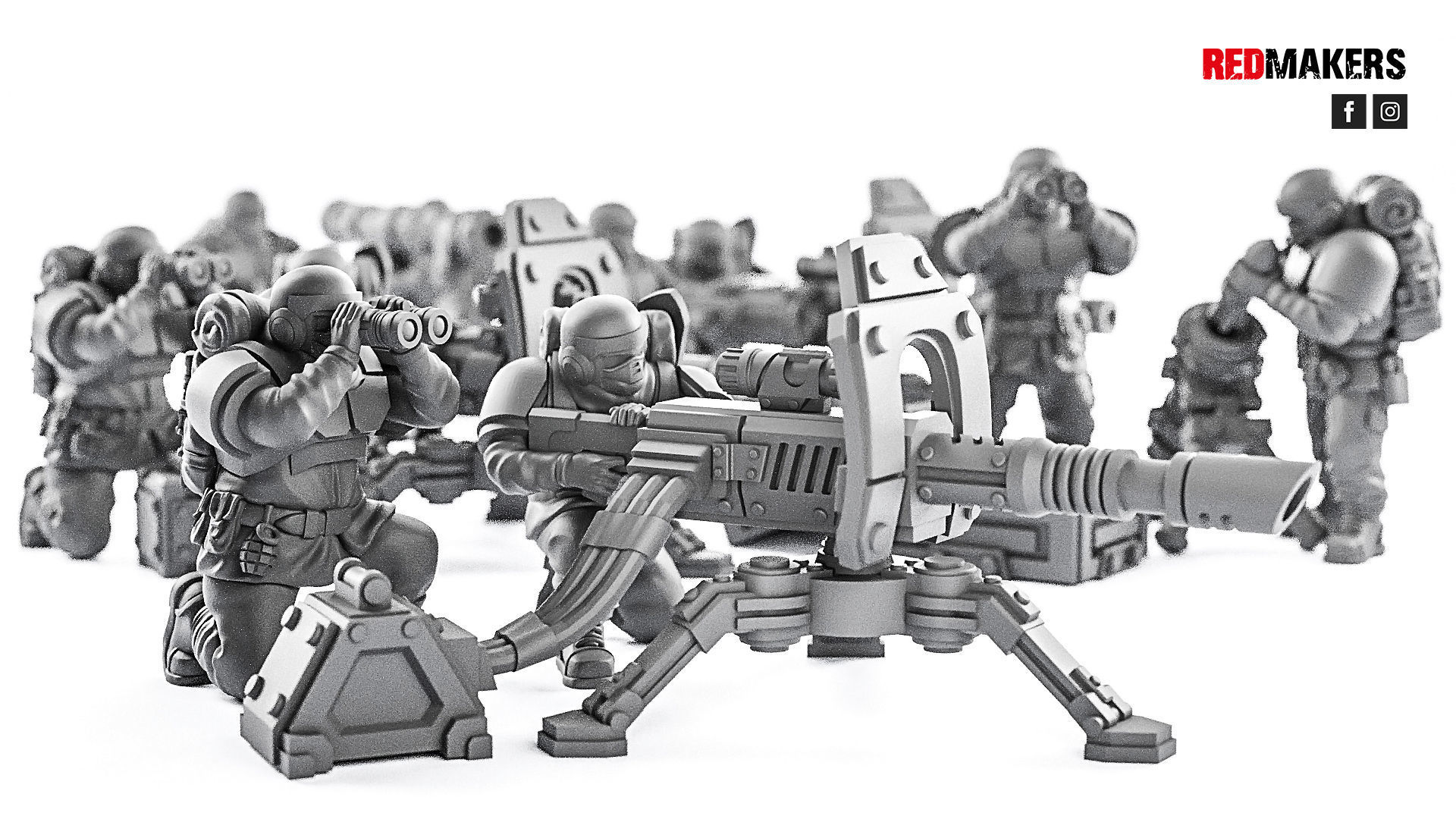 Alpha troops  - Heavy Support Squad of the Imperial Force 3D print model_12