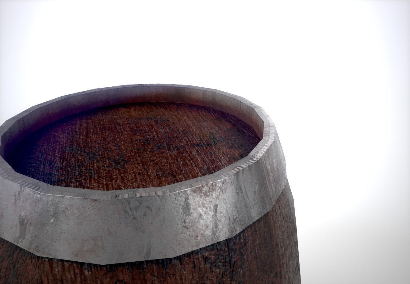 Wooden Bareel - Low Poly - Game Ready Low-poly 3D model_2