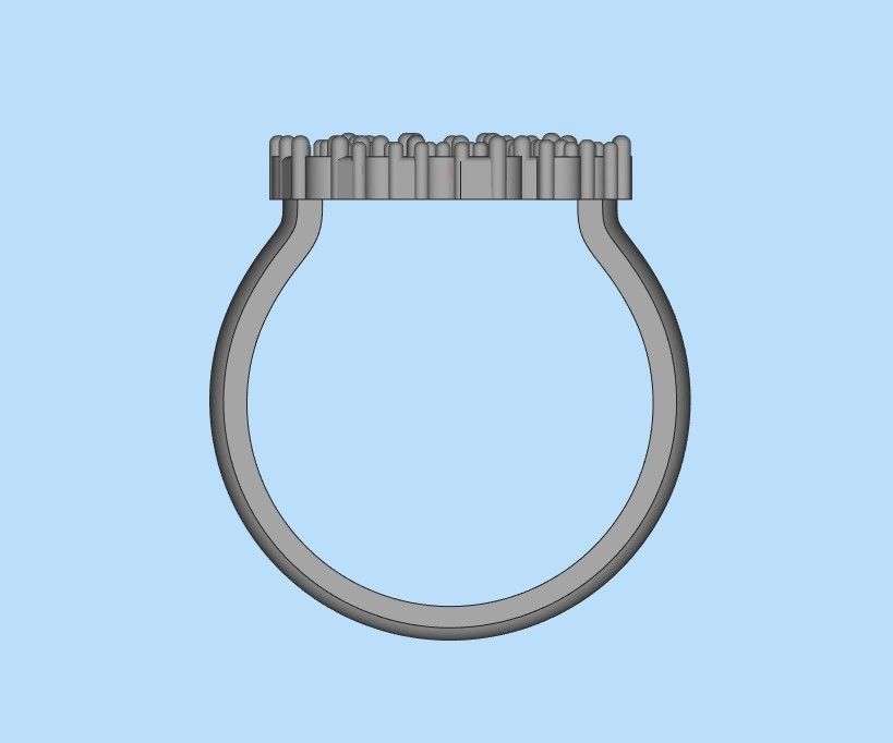 Women ring with gems 3dm stl 3D print model_33