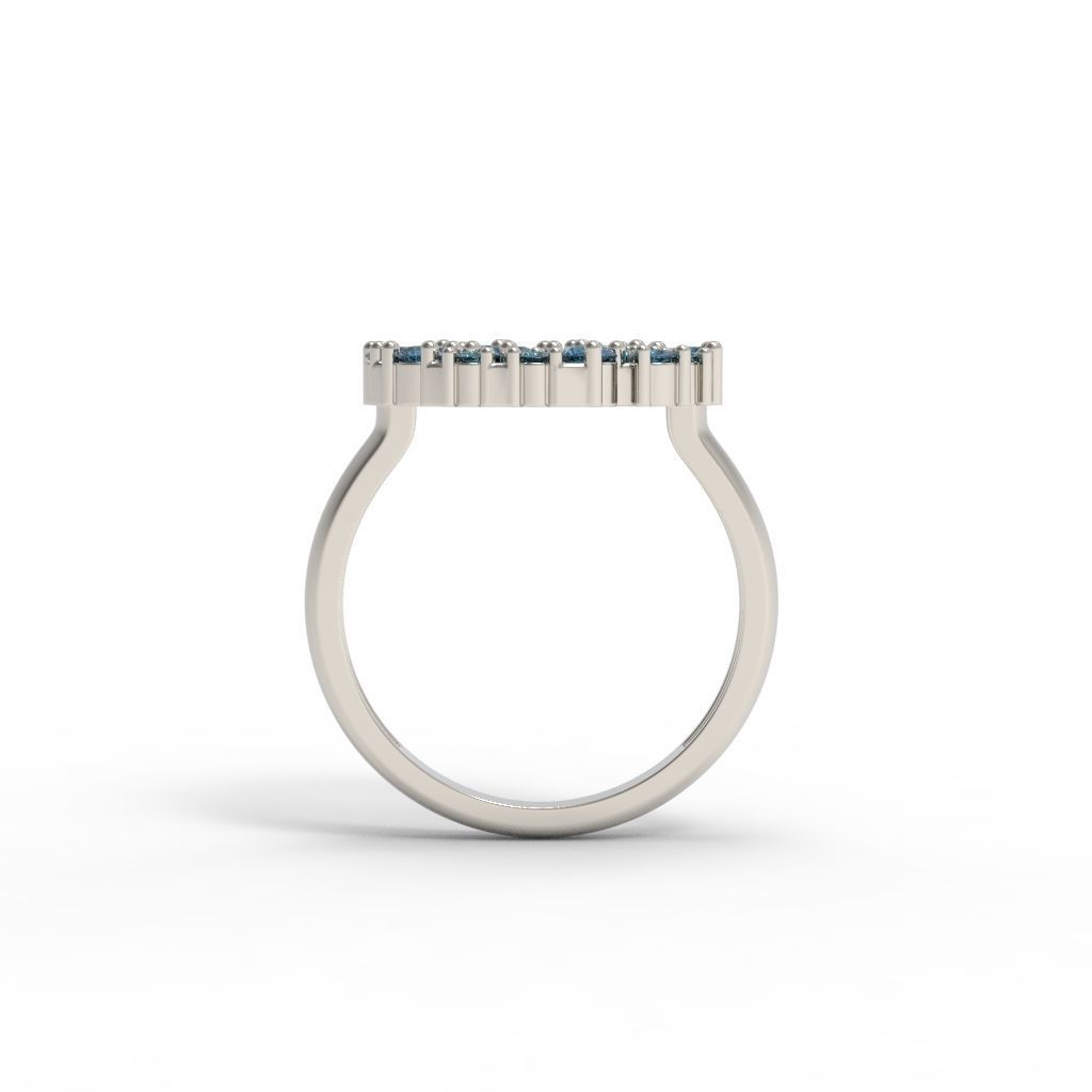 Women ring with gems 3dm stl 3D print model_17