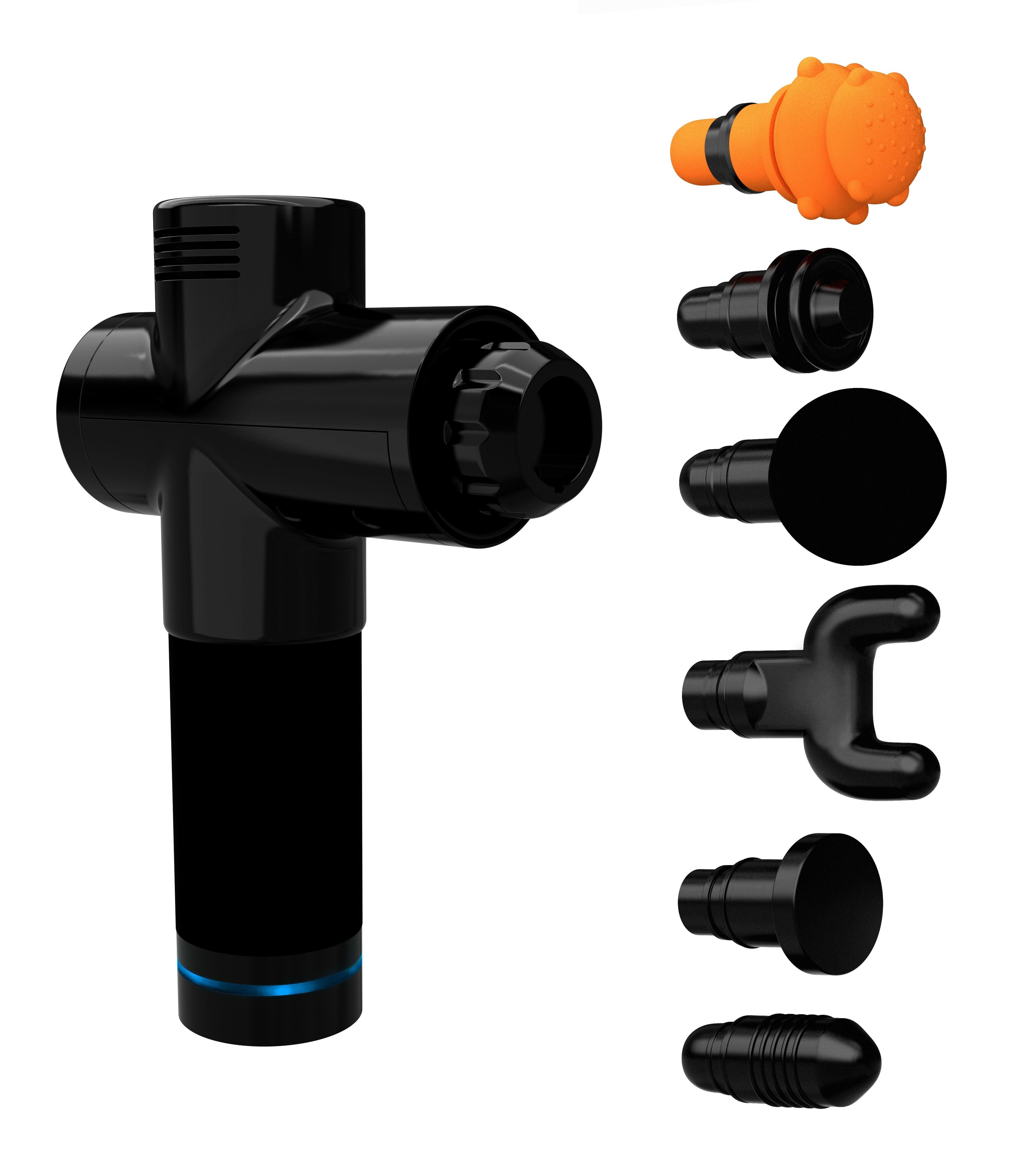 Muscle Massager Gun with attachments 3D model_3