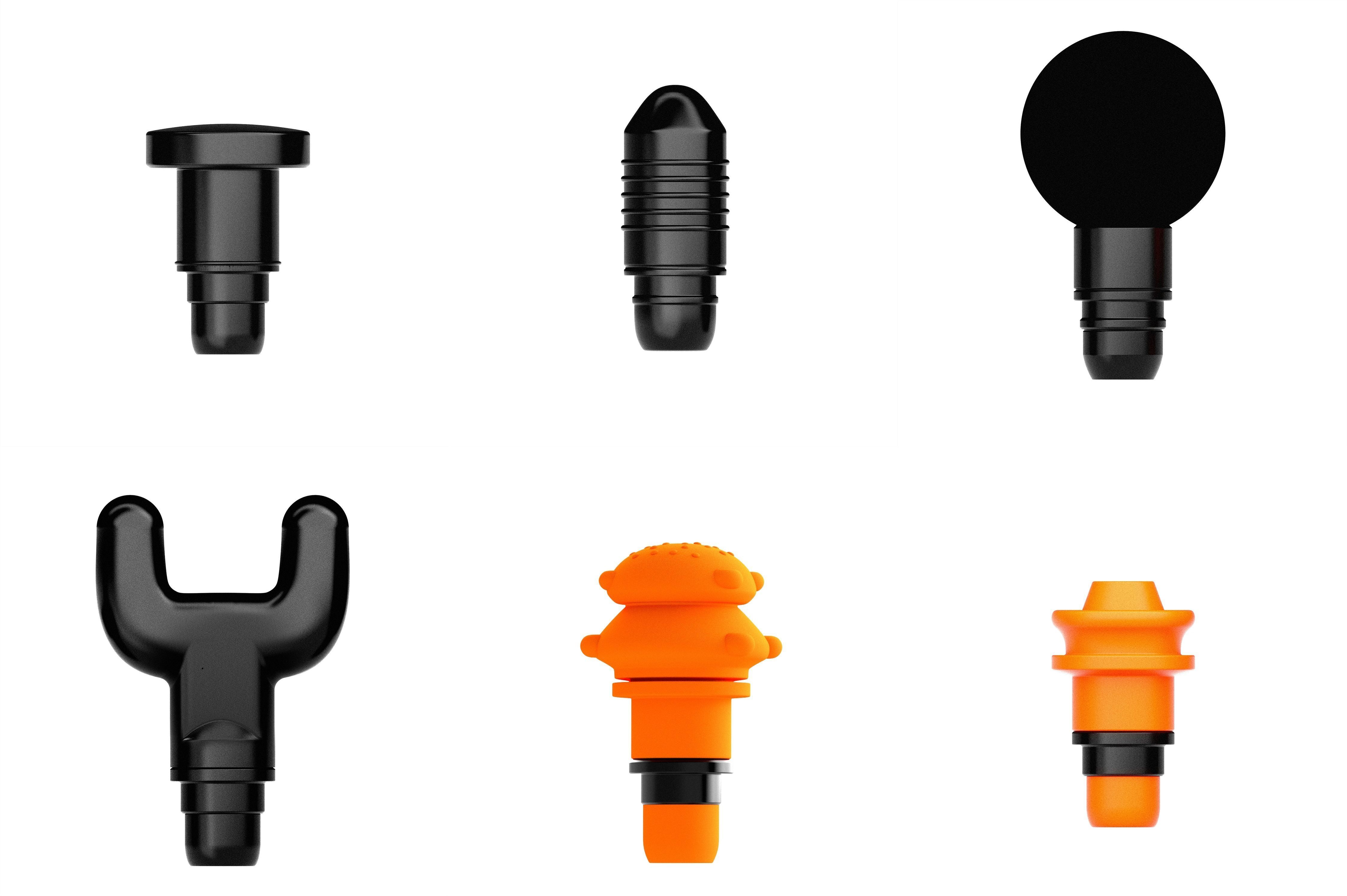 Muscle Massager Gun with attachments 3D model_7