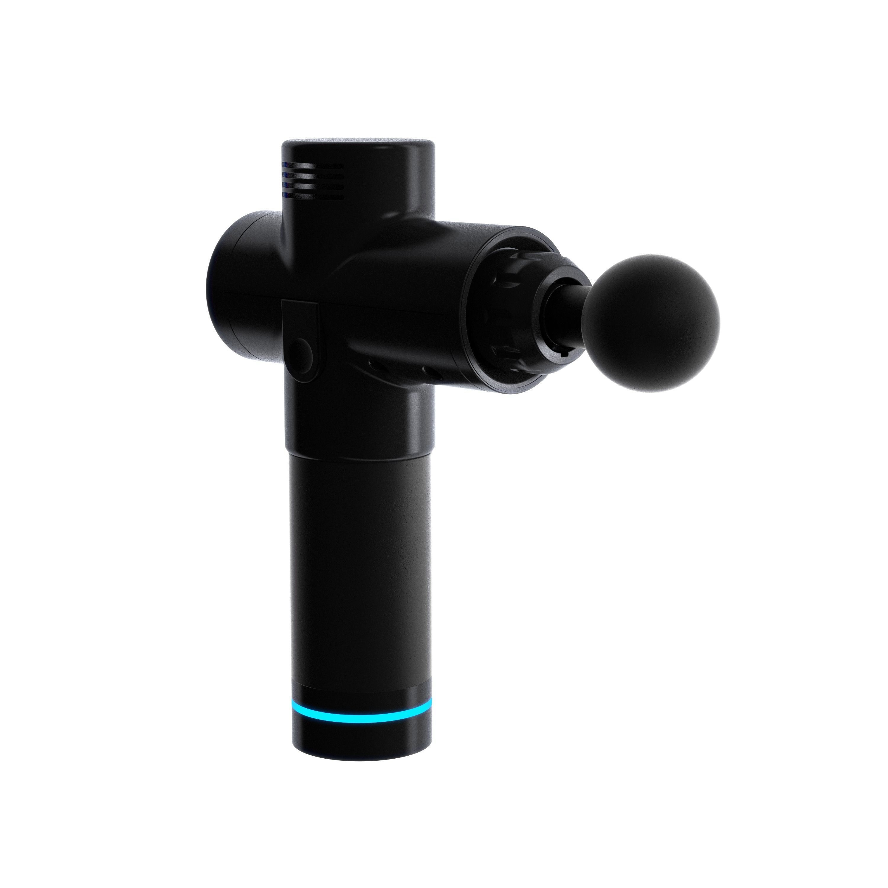 Muscle Massager Gun with attachments 3D model_4