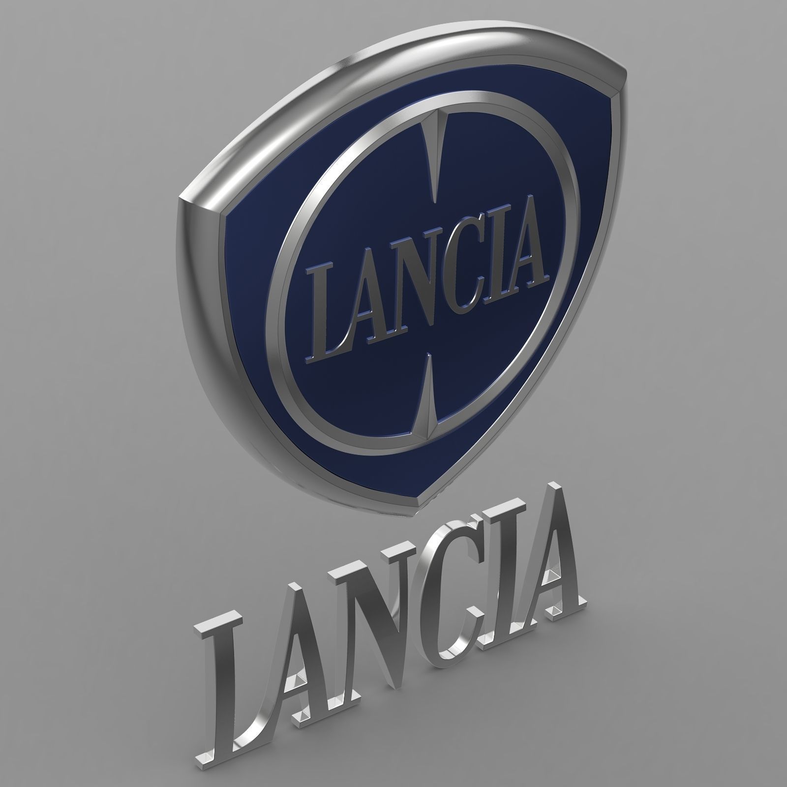 lancia logo 3D model_11