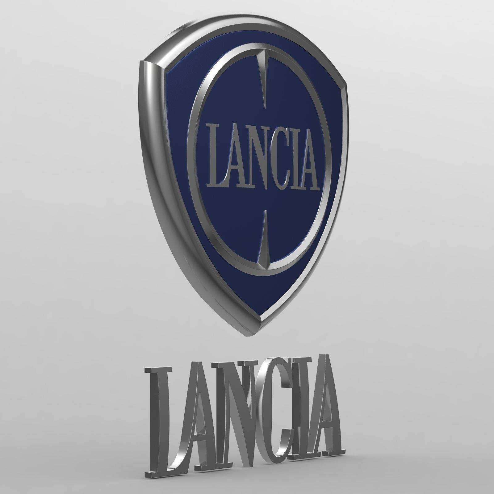 lancia logo 3D model_7