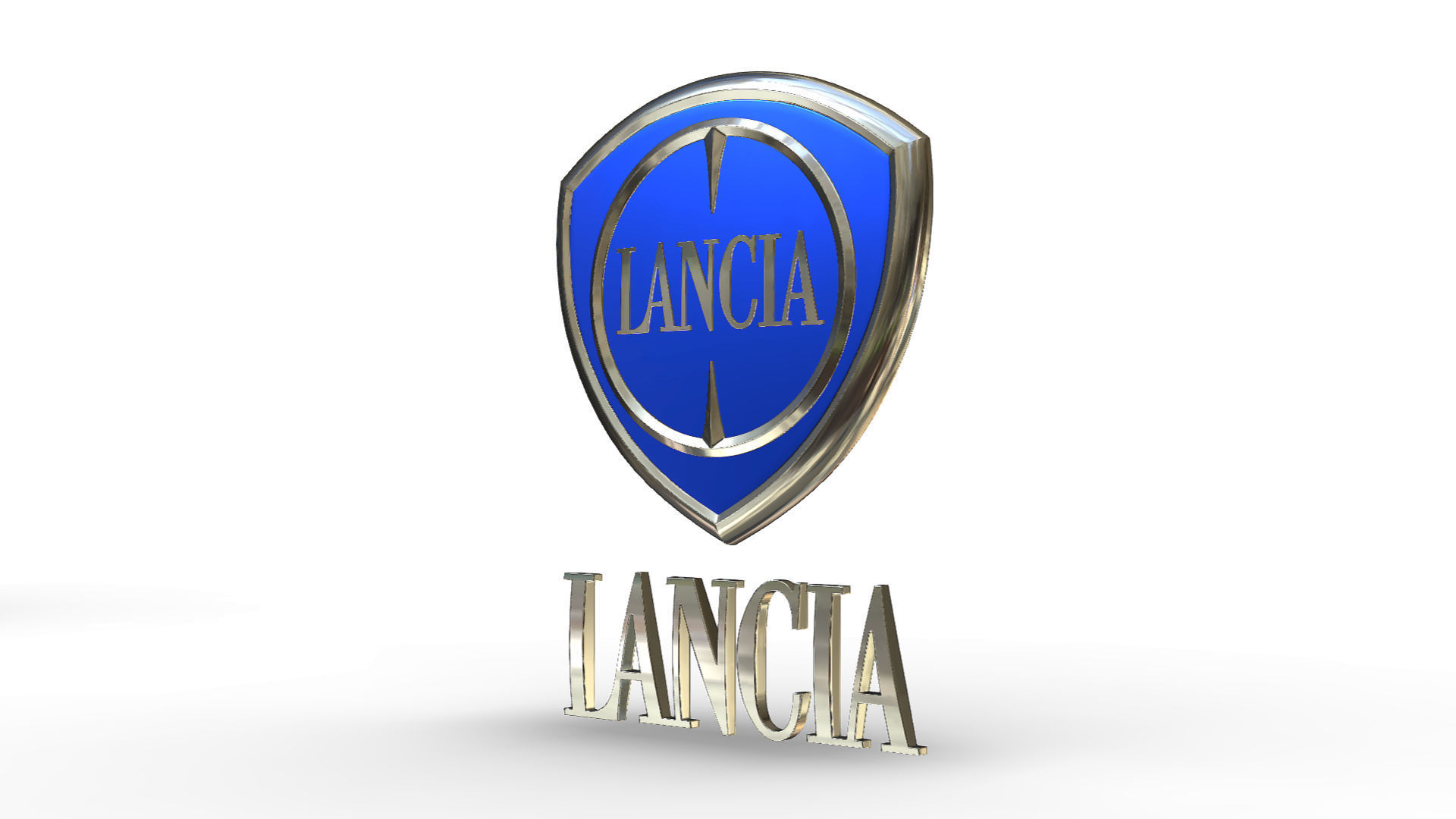 lancia logo 3D model_2