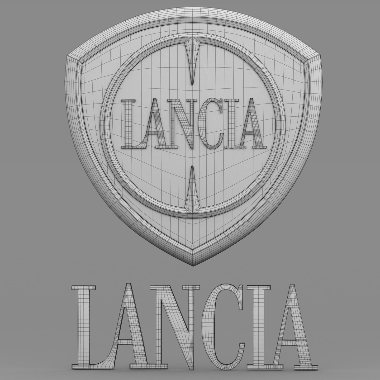 lancia logo 3D model_13