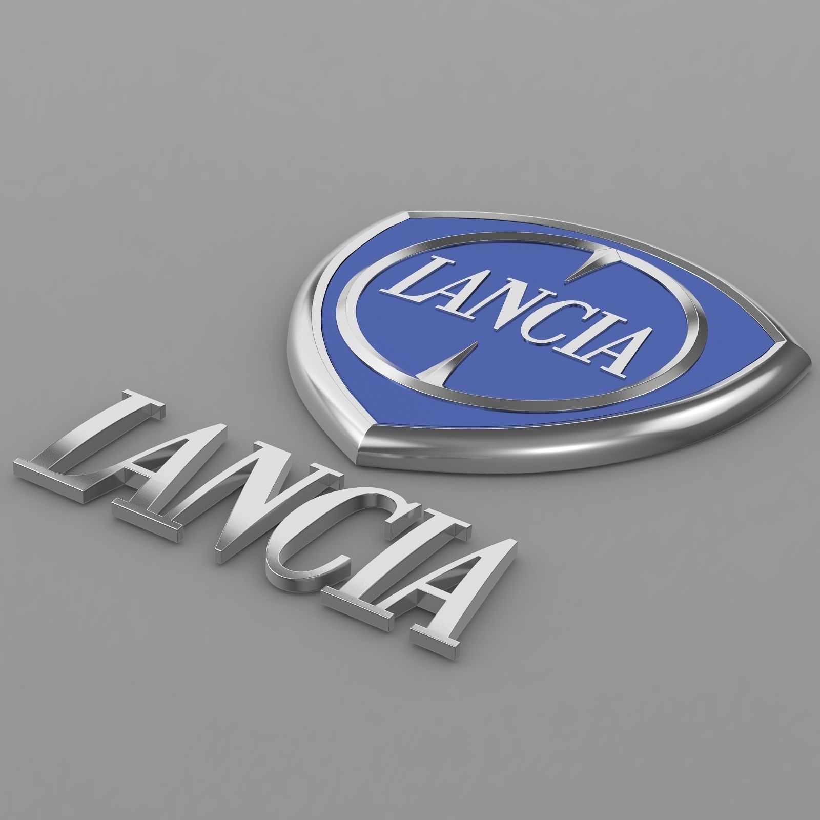 lancia logo 3D model_10