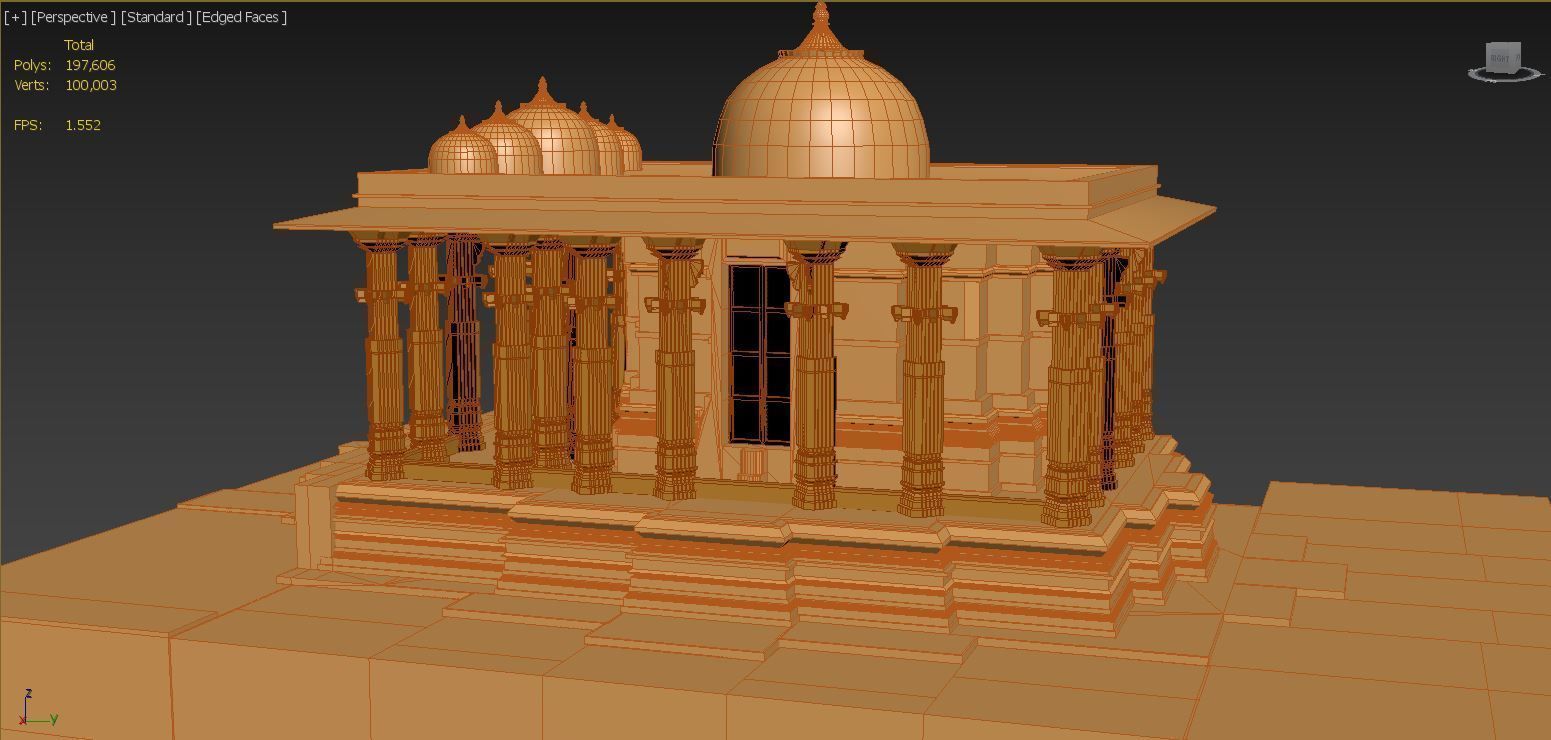 SHIVA TEMPLE 3D MODEL - INDIA RAJASTHAN 3D model_4