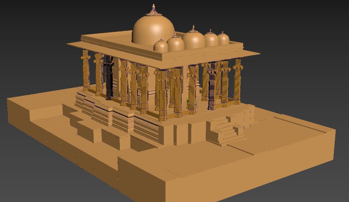 SHIVA TEMPLE 3D MODEL - INDIA RAJASTHAN 3D model_3