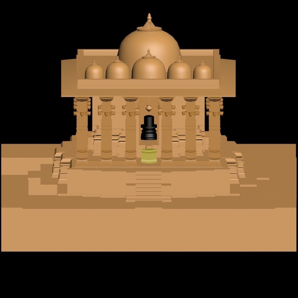 SHIVA TEMPLE 3D MODEL - INDIA RAJASTHAN 3D model_2