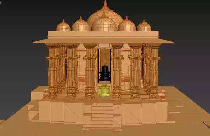 SHIVA TEMPLE 3D MODEL - INDIA RAJASTHAN 3D model