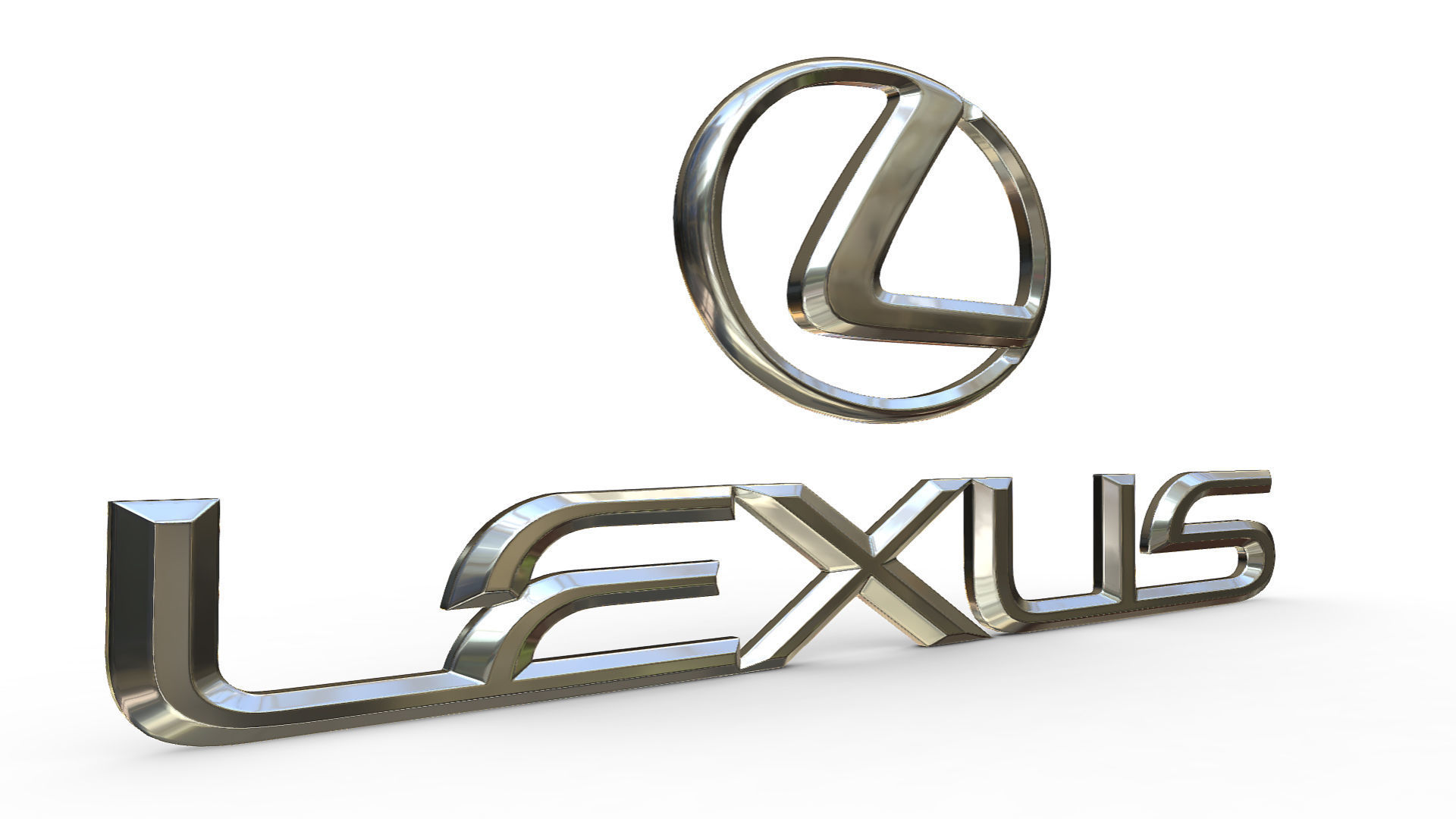 lexus logo 3D model_6