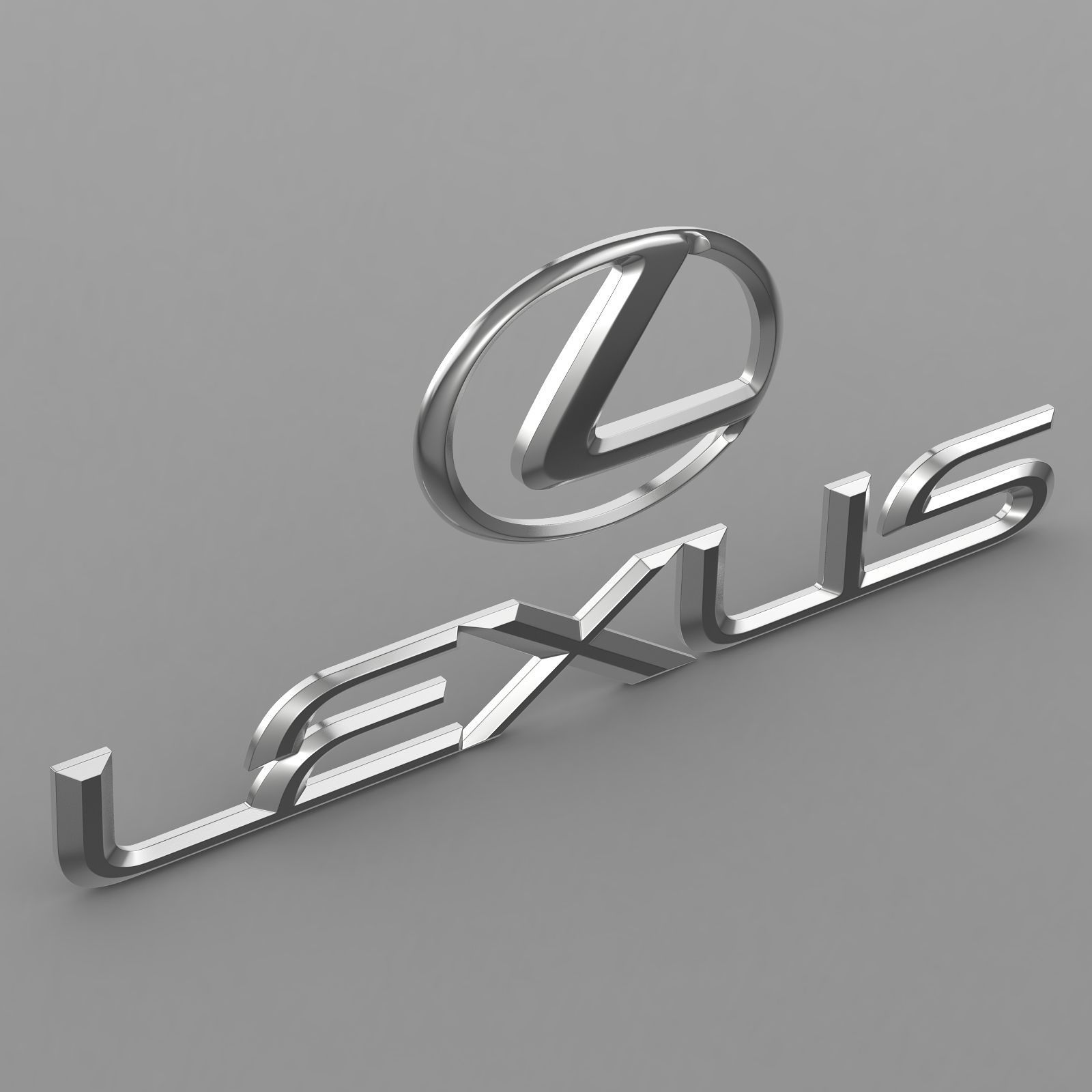 lexus logo 3D model_10
