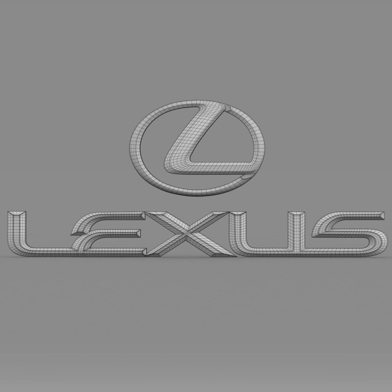 lexus logo 3D model_13
