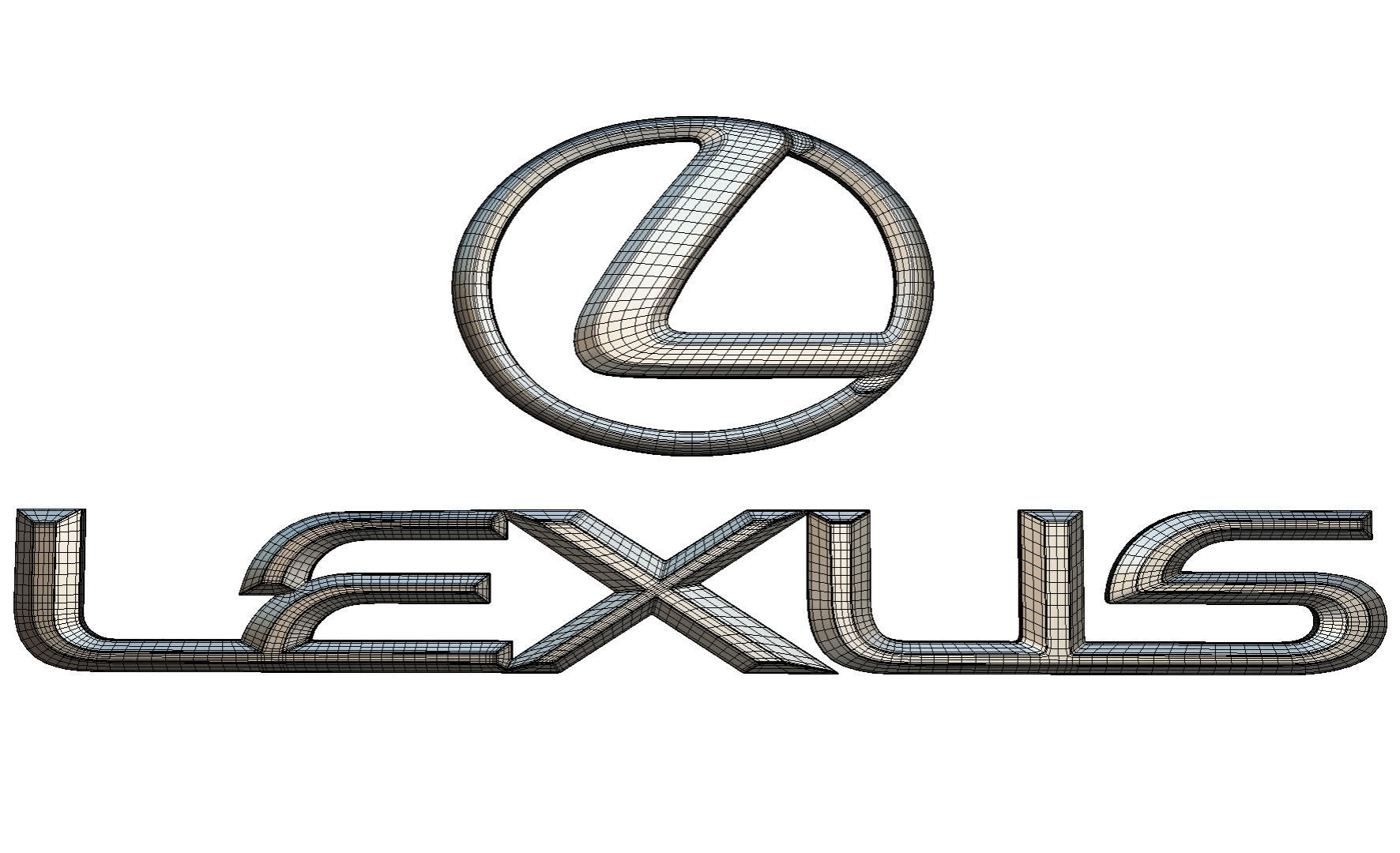 lexus logo 3D model_5