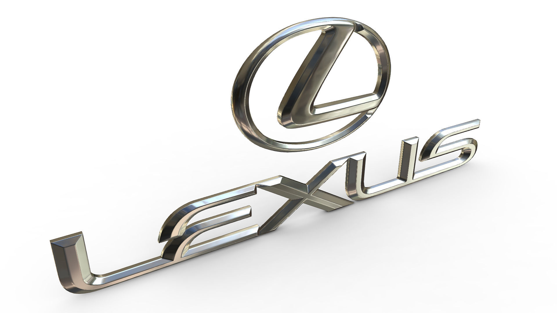lexus logo 3D model_2