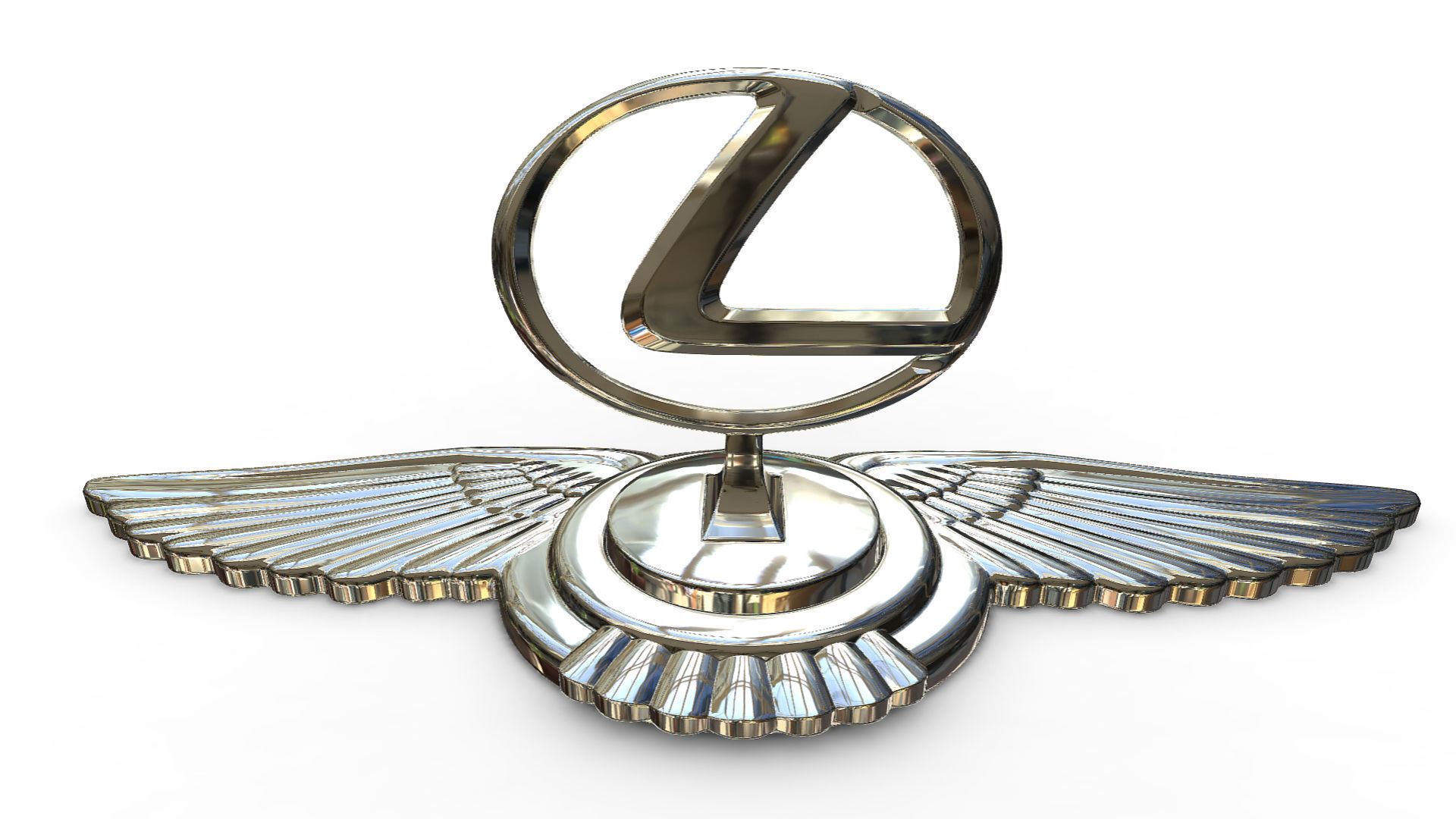 lexus logo 3D model_9
