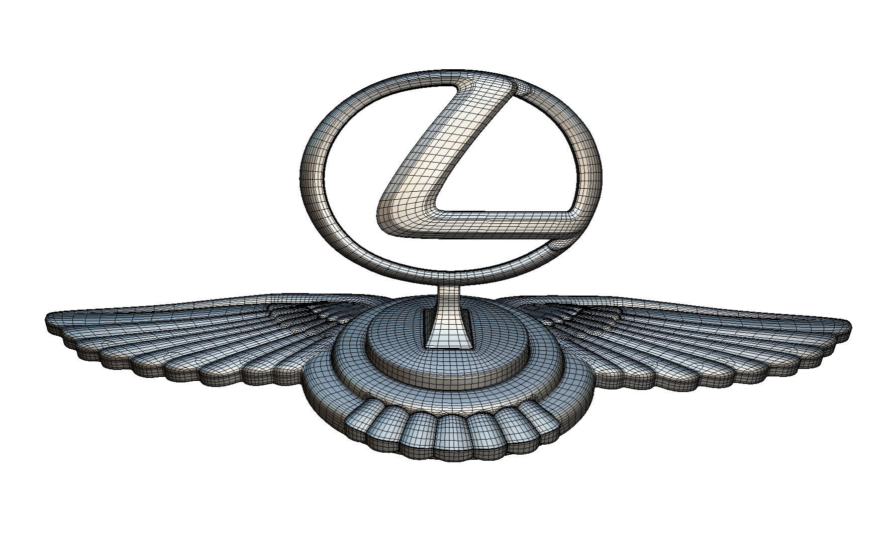 lexus logo 3D model_11