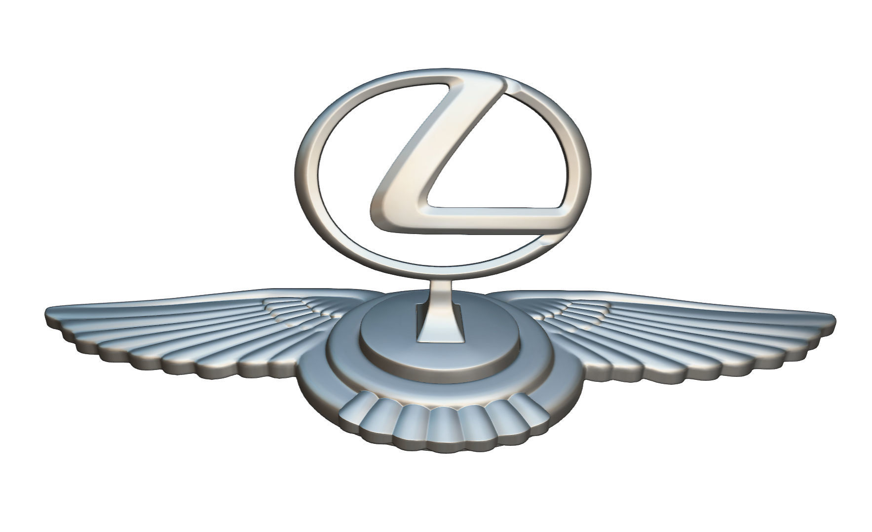 lexus logo 3D model_10
