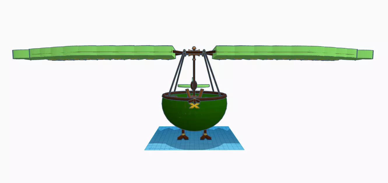 Flapper-Wing-A-Ma-Thing flying boat Low-poly 3D model