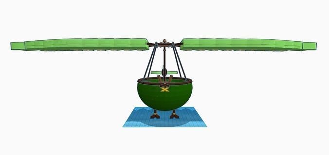 Flapper-Wing-A-Ma-Thing flying boat Low-poly 3D model