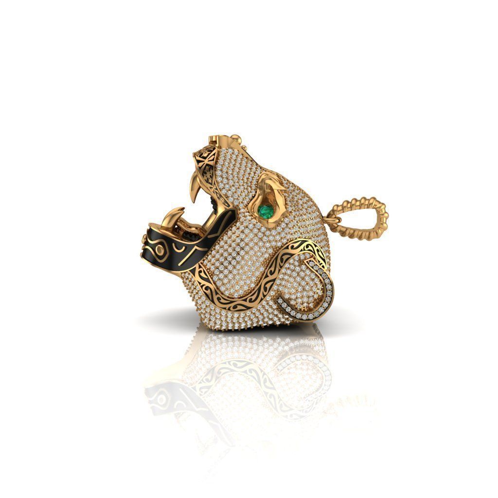 Panther Head 3D print model_2