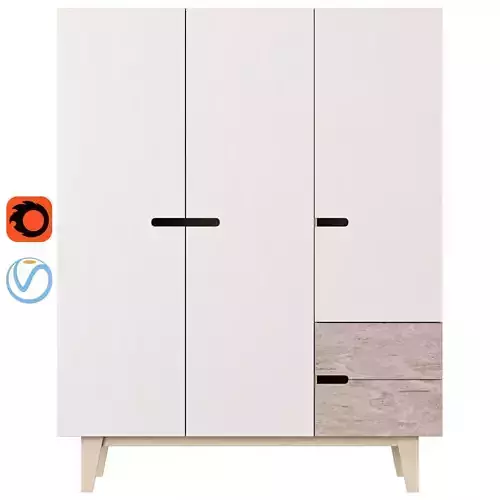 Wardrobe HUH 3 doors Radis