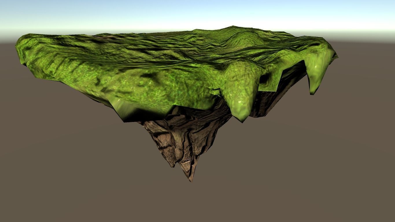 Sky Island 1 Low-poly 3D model_7